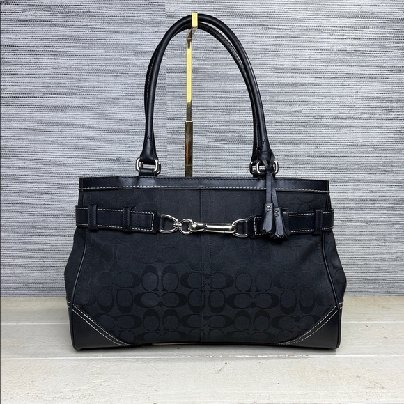 Coach Other - Coach Hamilton Black Signature Canvas Satchel